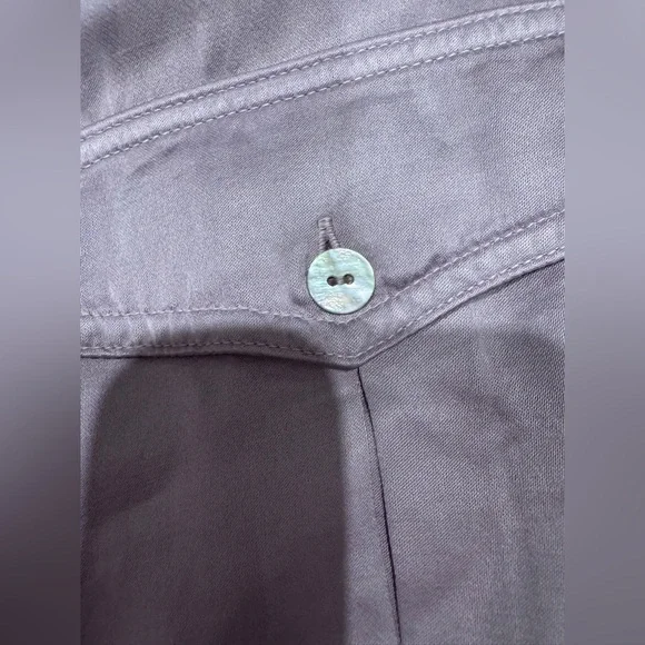 Anthropologie Cloth & Stone Soft Lavender Satin Top - Picture 3 of 6